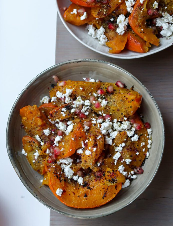 Geroosterde Midden-Oosterse Pompoen met Feta